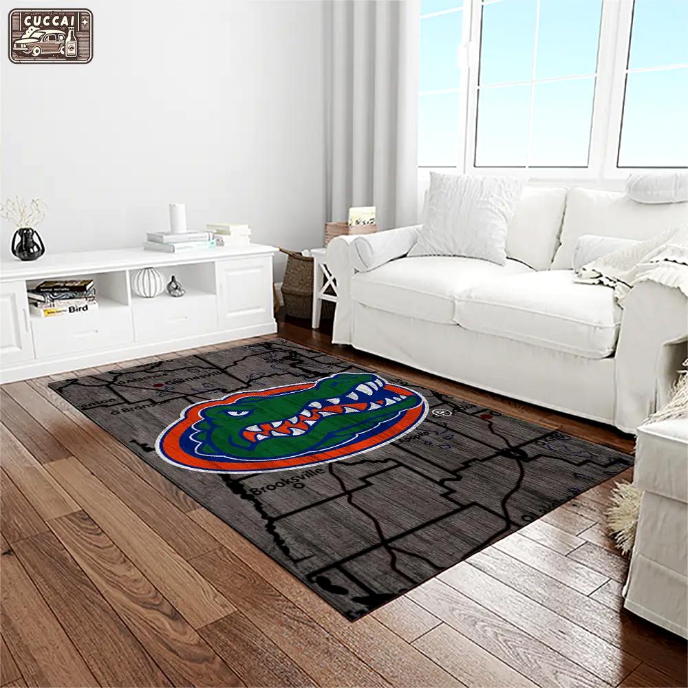 Ncaa florida gators college sport basketball and foolball team logo rectangle area rug fg34 Rectangle Rug