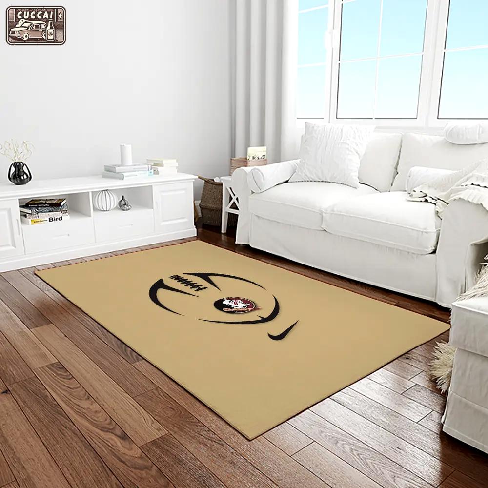 Ncaa florida state seminoles sport basketball and foolball team logo rectangle area rug fss40 Rectangle Rug