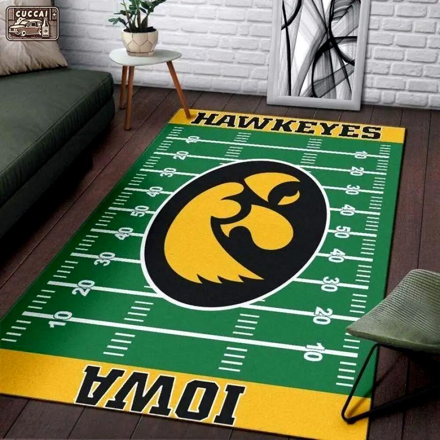 Ncaa football team iowa hawkeyes living room rug home decor home decor v6674 1 Rectangle Rug