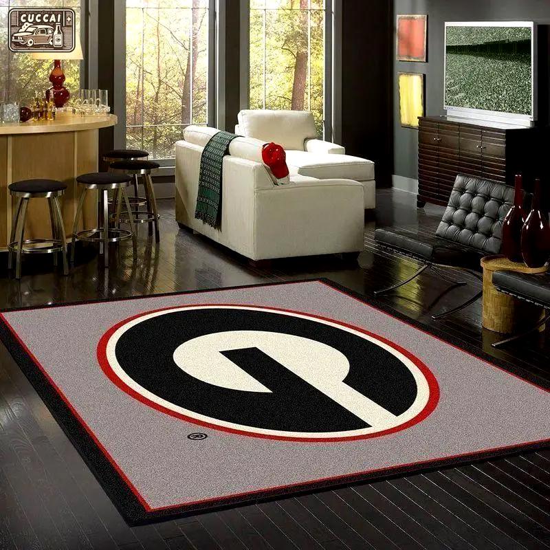 Ncaa georgia bulldogs area rug carpet living room rug regtangle carpet v5585 Rectangle Rug