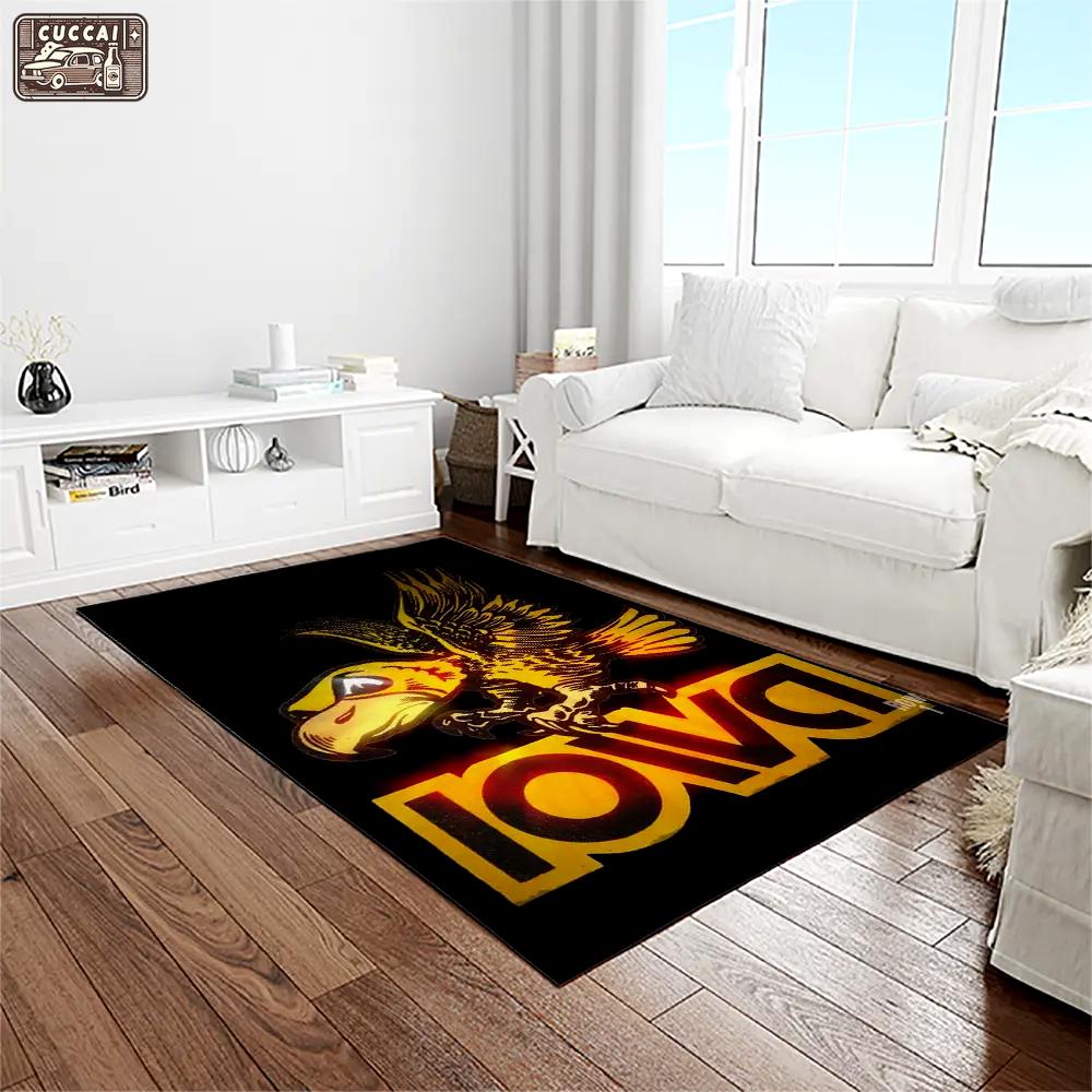 Ncaa iowa hawkeyes college sport basketball and foolball team logo rectangle area rug iwh08 Rectangle Rug