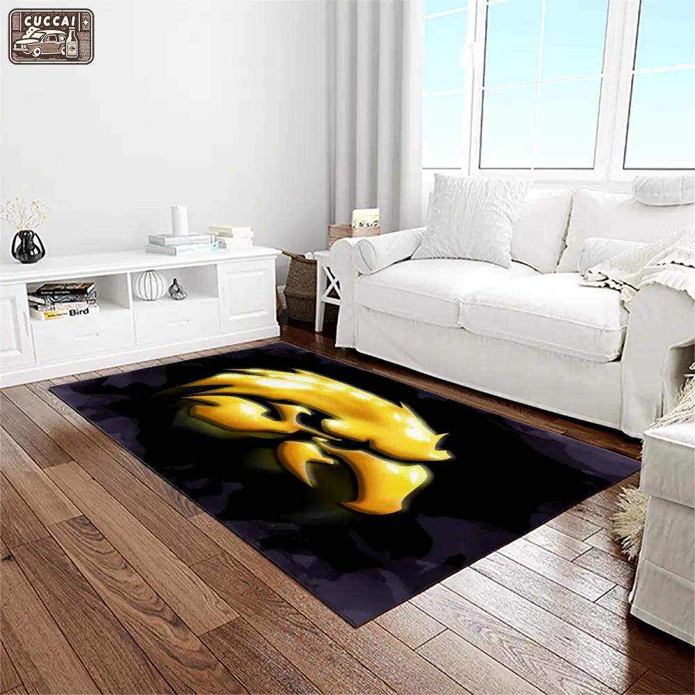 Ncaa iowa hawkeyes college sport basketball and foolball team logo rectangle area rug iwh36 Rectangle Rug