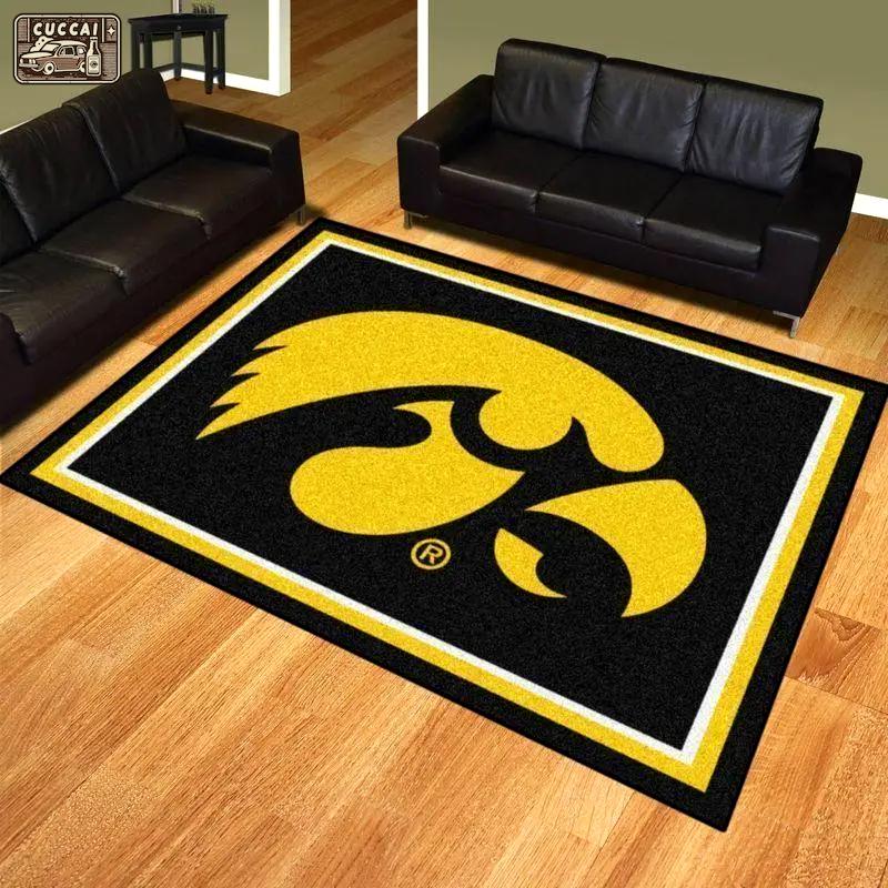 Ncaa iowa hawkeyes football carpet living room rug regtangle carpet v6665 Rectangle Rug