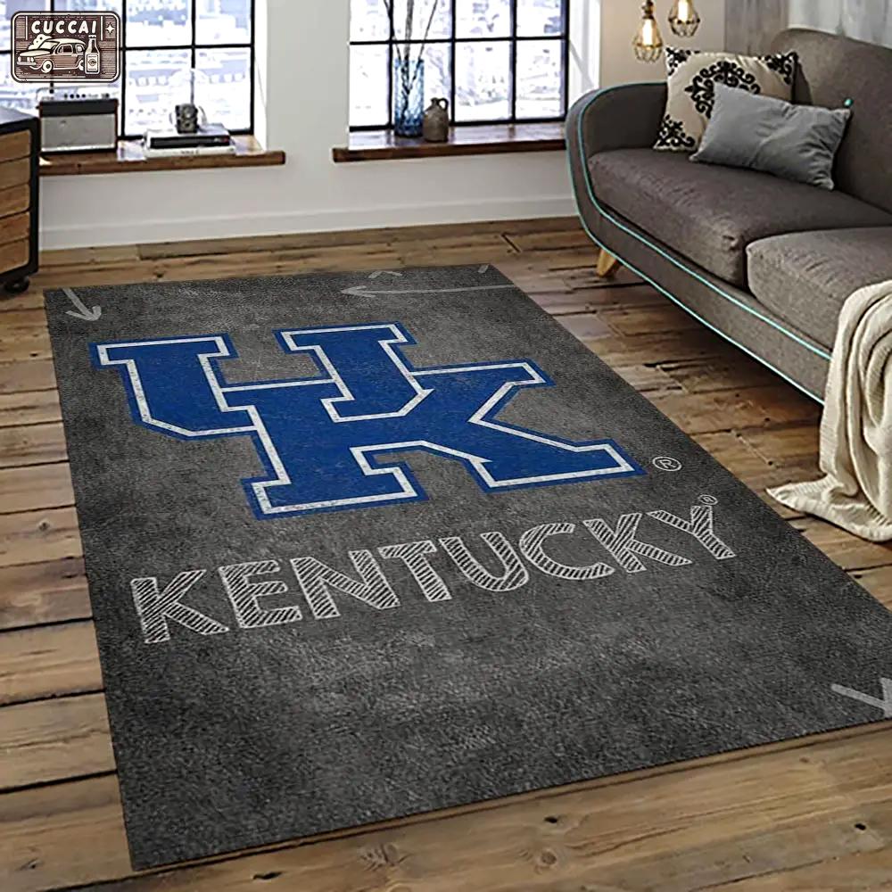 Ncaa kentucky wildcats football team logo sport carpet area rug home decor best gift for friends ktwc24 Rectangle Rug