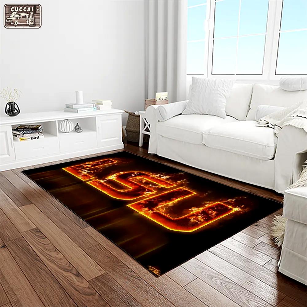 Ncaa louisiana state university college sport basketball and foolball team logo rectangle area rug lsu24 Rectangle Rug