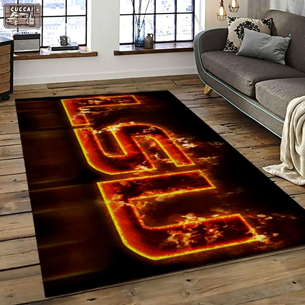 Ncaa lsu tigers basketball team logo sport carpet area rug home decor best gift for friends lsu6 Rectangle Rug