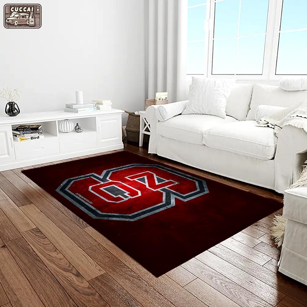 Ncaa nc state wolfpack sport basketball and foolball team logo rectangle area rug ncsw03 Rectangle Rug