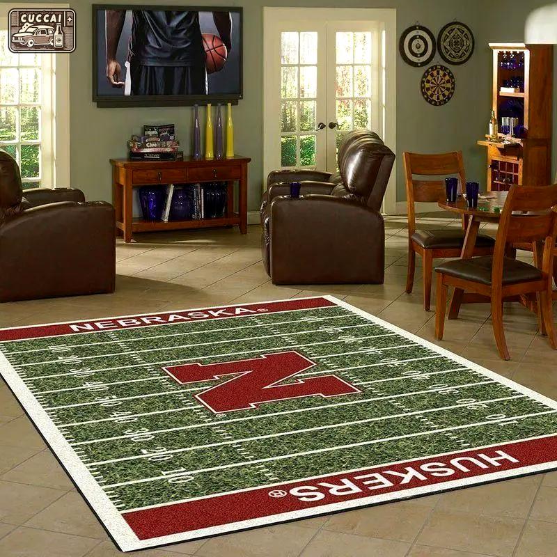 Ncaa nebraska cornhuskers living room carpet regtangle carpet v11110 1 Rectangle Rug