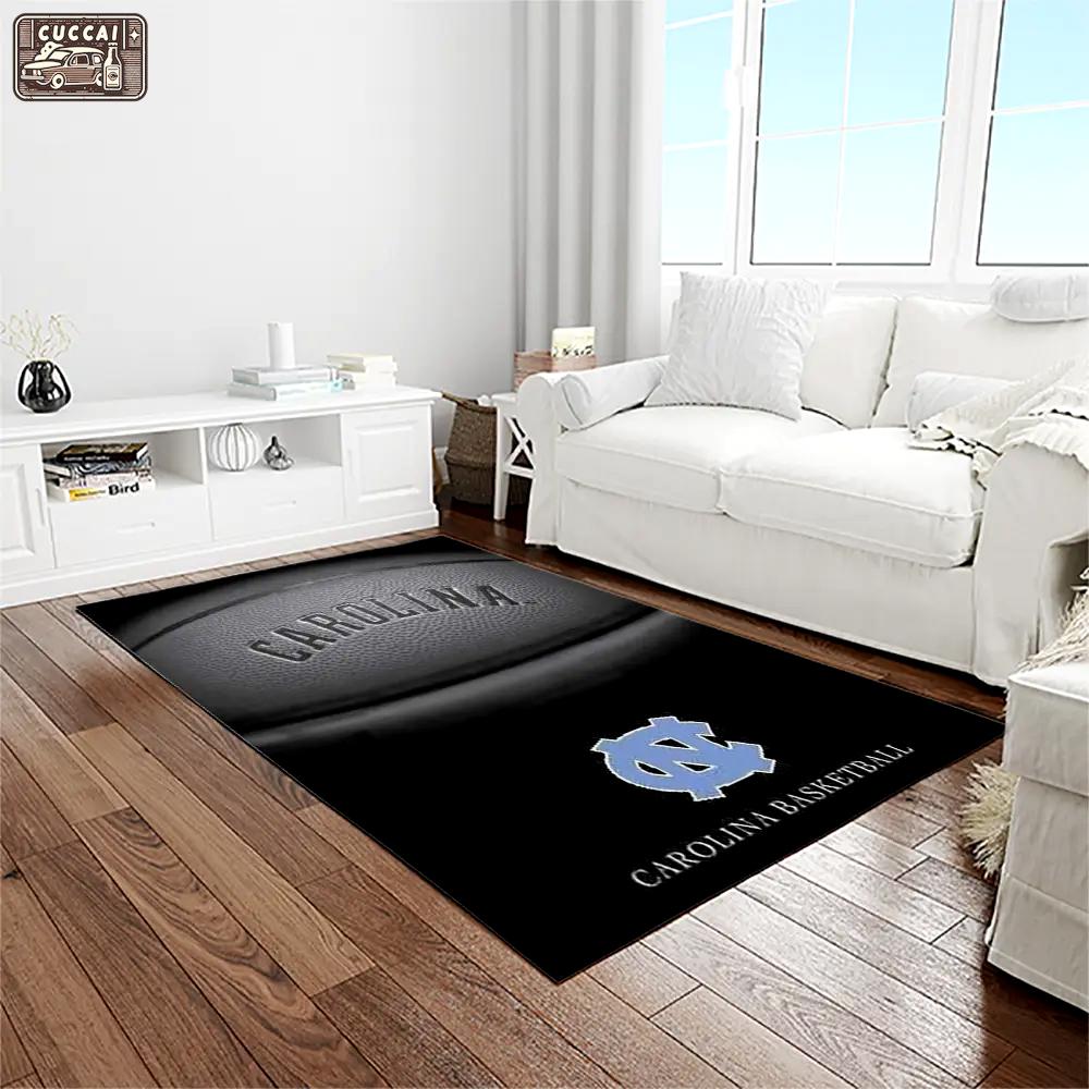 Ncaa north carolina tar heels college sport basketball and foolball team logo rectangle area rug ncth27 Rectangle Rug