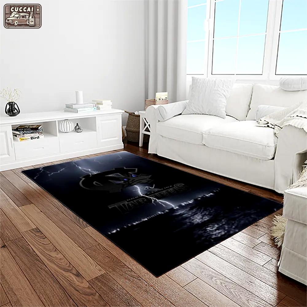 Ncaa north carolina tar heels college sport basketball and foolball team logo rectangle area rug ncth66 Rectangle Rug