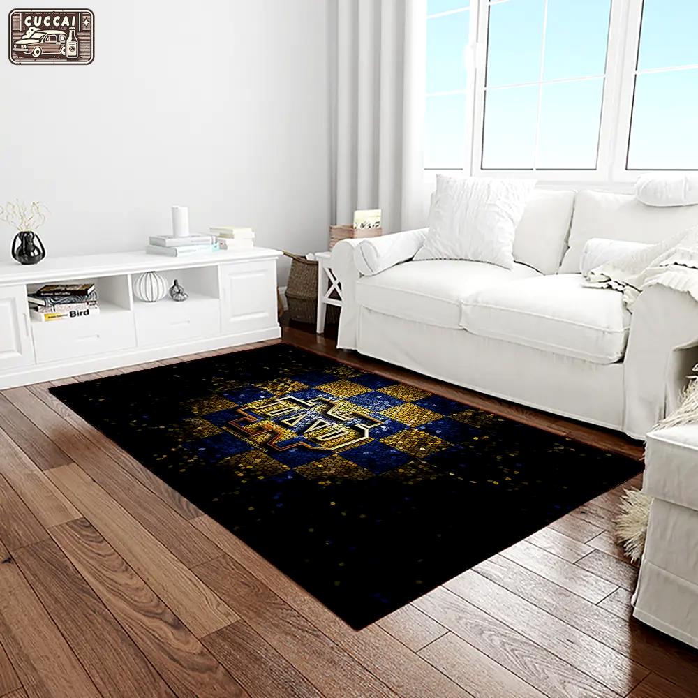 Ncaa notre dame fighting sport basketball and foolball team logo rectangle area rug ndf28 Rectangle Rug