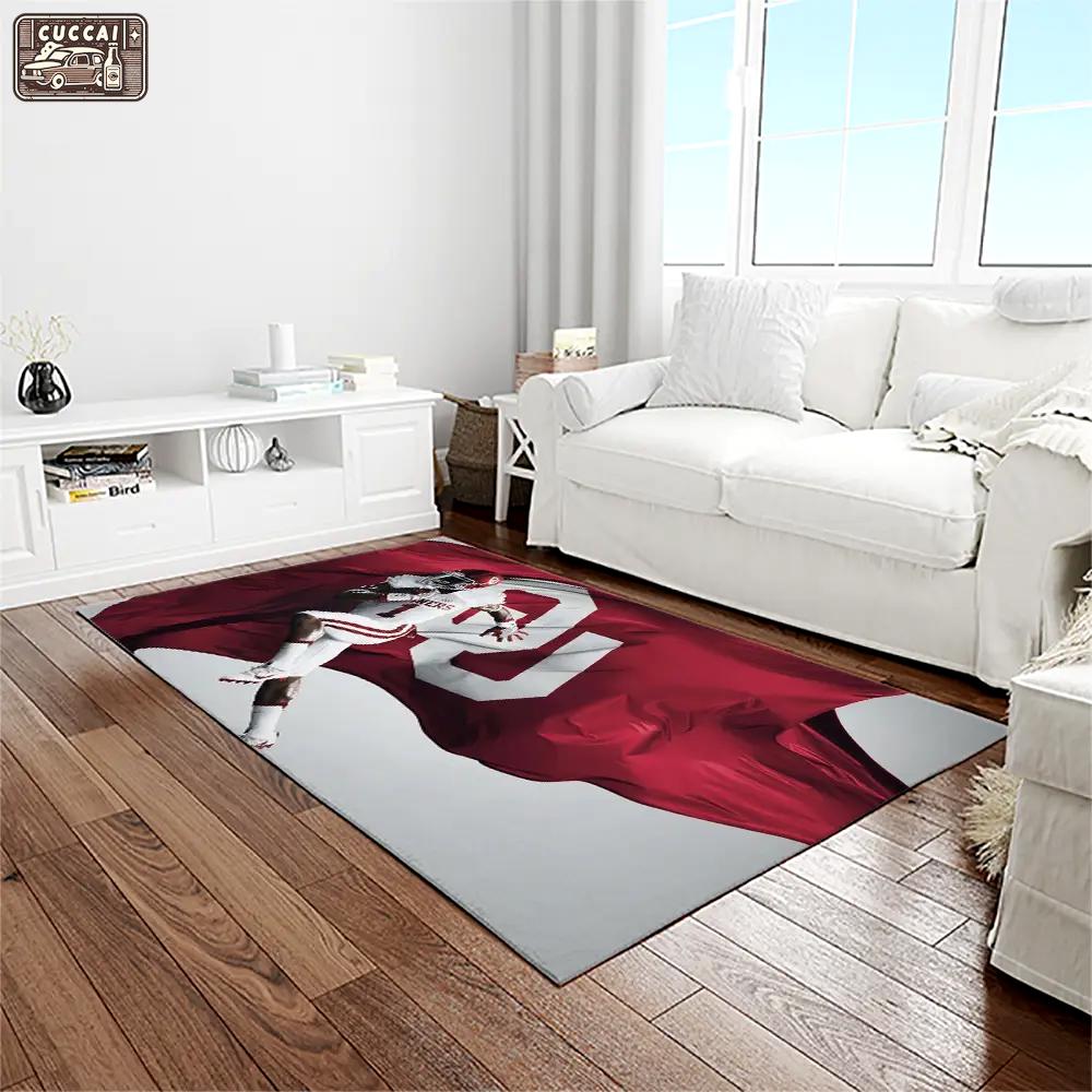 Ncaa oklahoma sooners sport basketball and foolball team logo rectangle area rug os68 Rectangle Rug