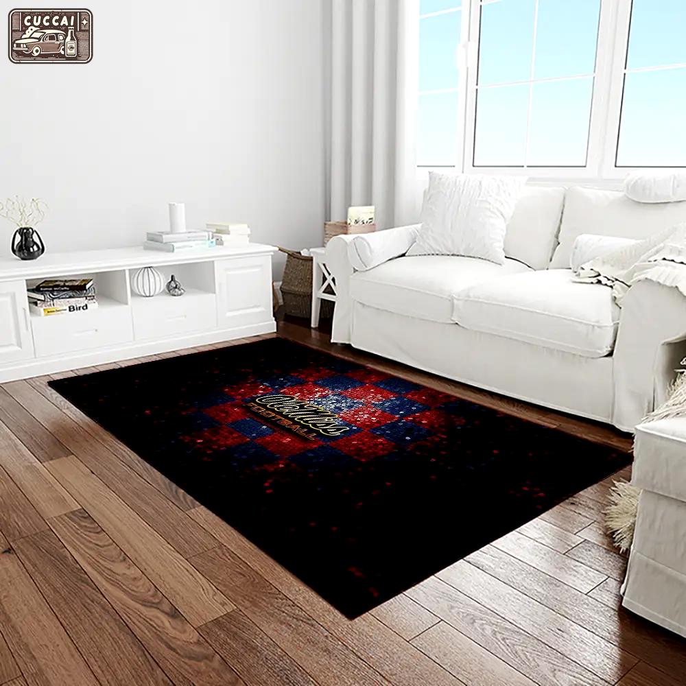 Ncaa ole miss rebels sport basketball and foolball team logo rectangle area rug omr06 Rectangle Rug