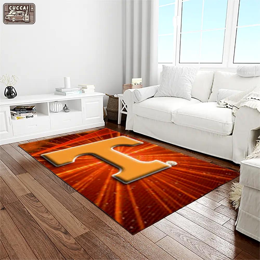 Ncaa tennessee volunteers college sport basketball and foolball team logo rectangle area rug tvs41 Rectangle Rug