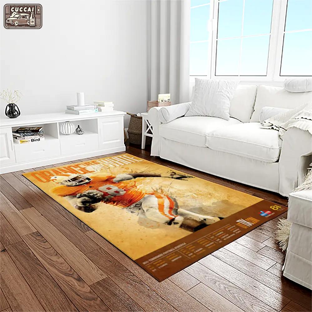 Ncaa tennessee volunteers college sport basketball and foolball team logo rectangle area rug tvs46 Rectangle Rug