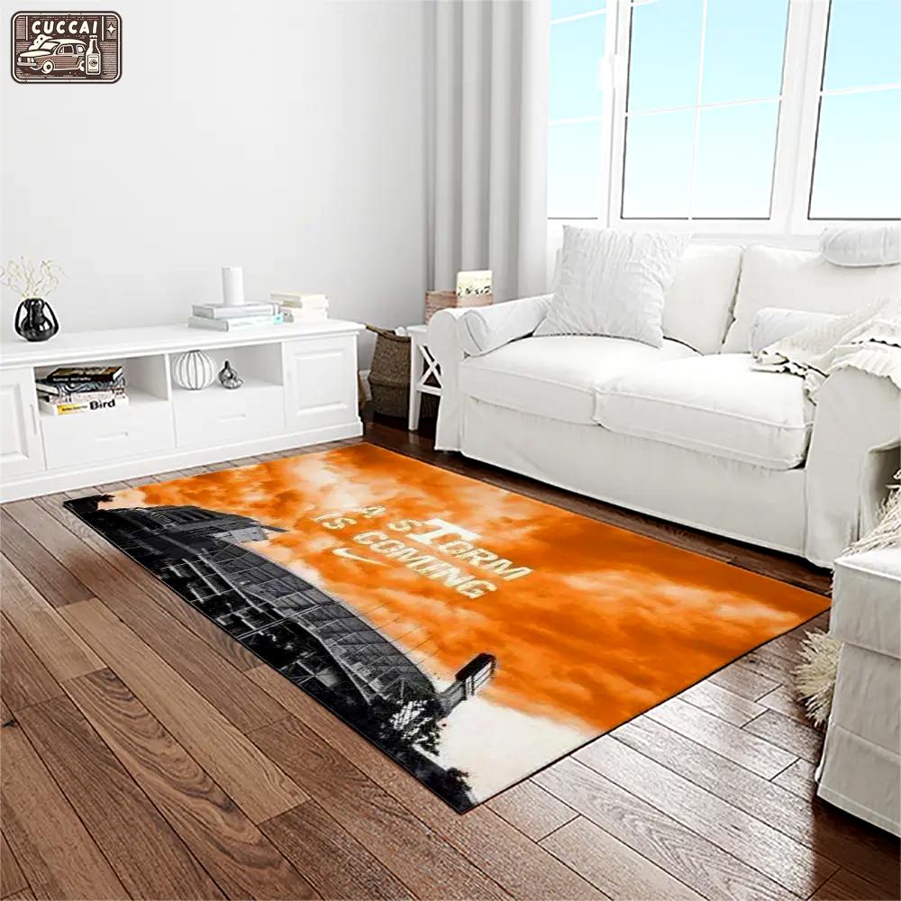 Ncaa tennessee volunteers college sport basketball and foolball team logo rectangle area rug tvs69 Rectangle Rug