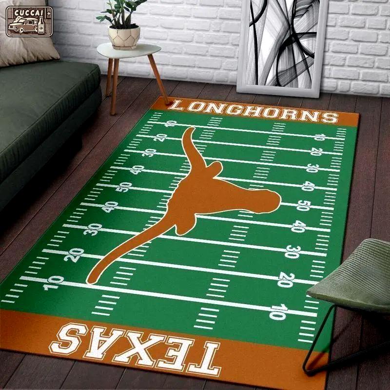 Ncaa texas longhorns home field area rug Rectangle Rug