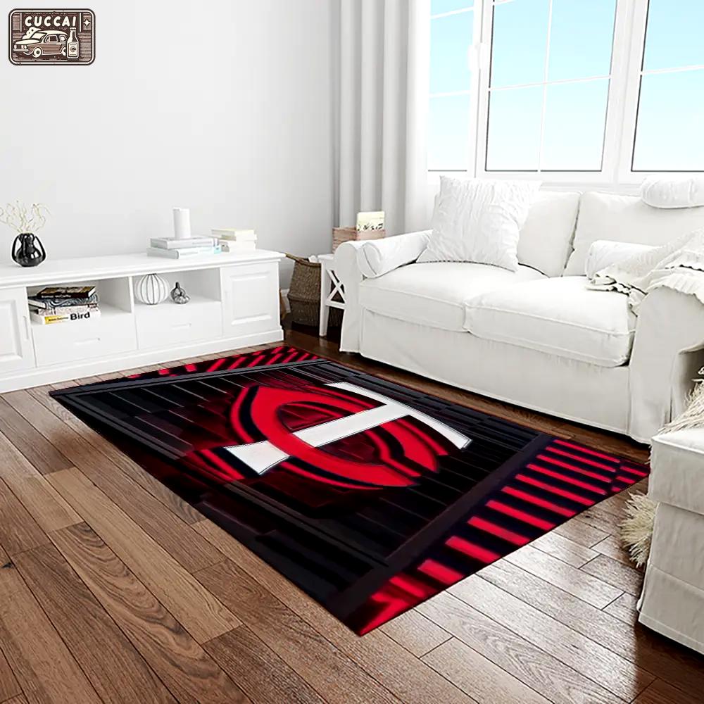 Ncaa texas tech red raiders sport basketball and foolball team logo rectangle area rug ttrr40 Rectangle Rug