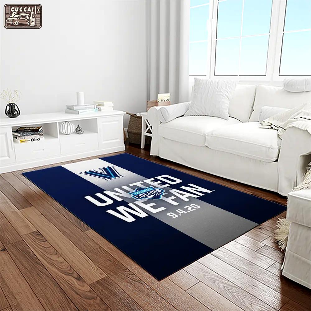Ncaa villanova wildcats sport basketball and foolball team logo rectangle area rug vw23 Rectangle Rug
