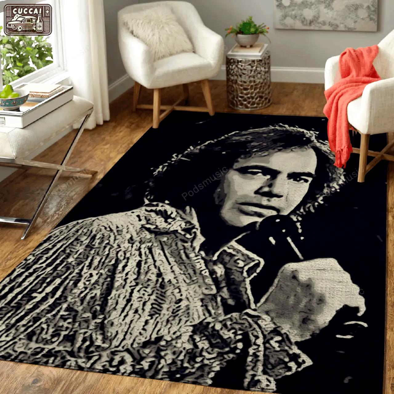 Neil diamond art 2 music artist art for fans area rug living room carpet rug regtangle carpet floor decor home decor Rectangle Rug