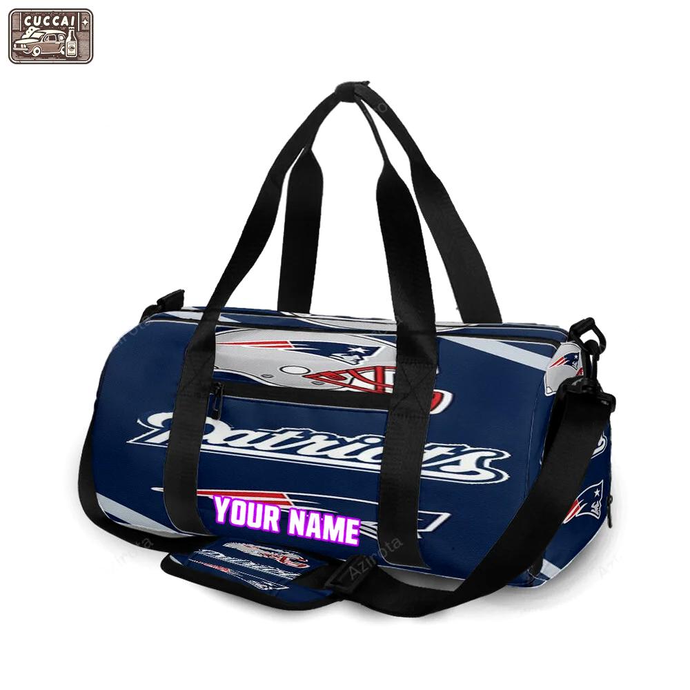 New england patriots helmet navy personalized name travel bag gym bag 30 Travel Bag