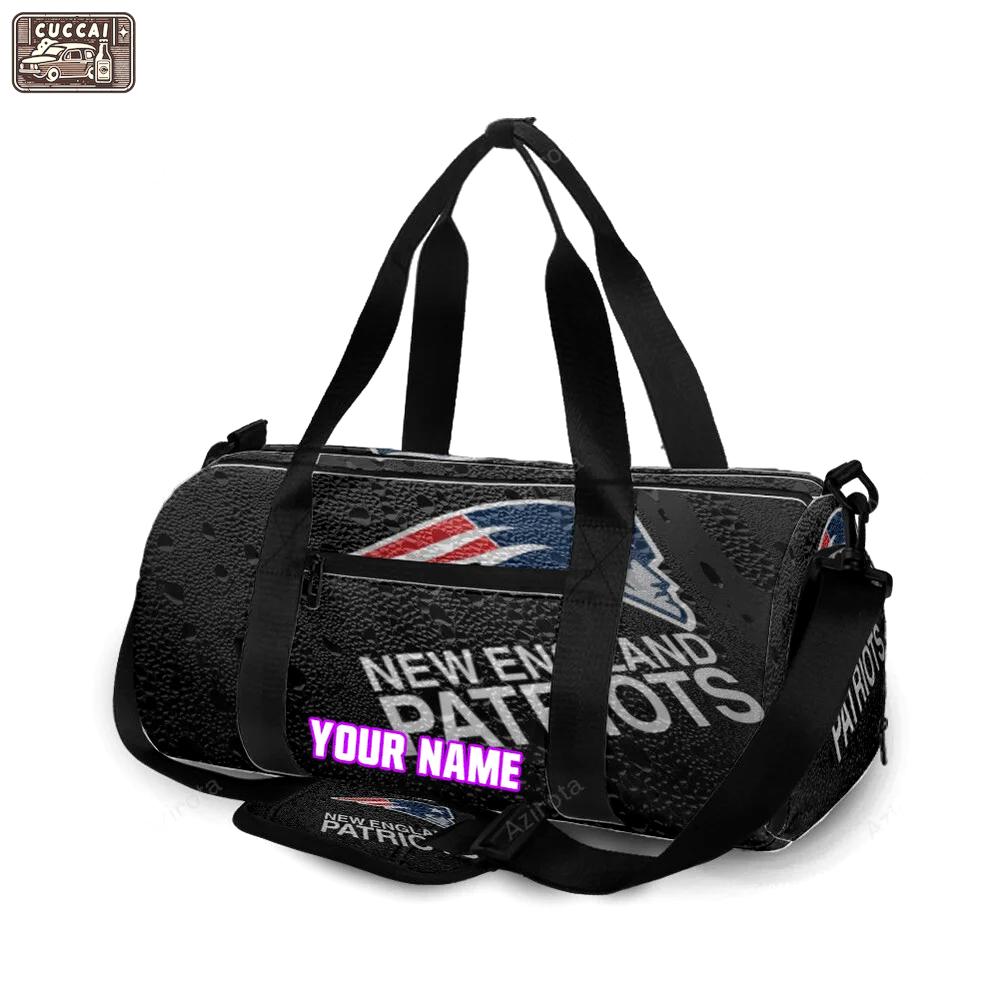 New england patriots raindrop personalized name travel bag gym bag 270 Travel Bag