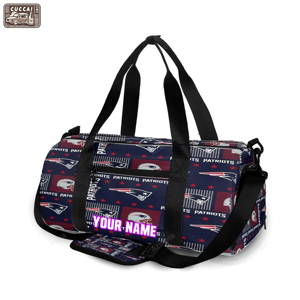 New england patriots1 personalized name travel bag gym bag 1376 Travel Bag