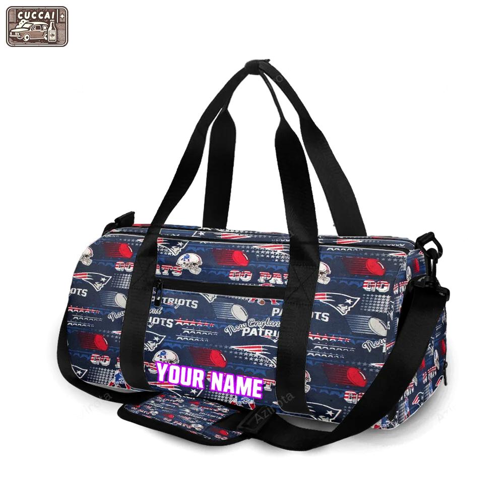 New england patriots5 personalized name travel bag gym bag 1584 Travel Bag