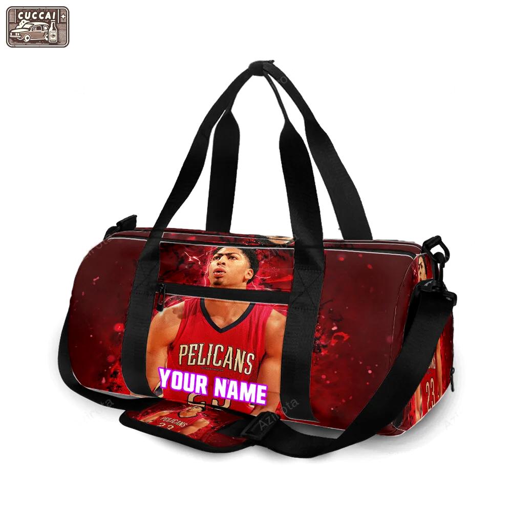 New orleans pelicans 23 anthony david v27 personalized name travel bag gym bag 1316 Travel Bag