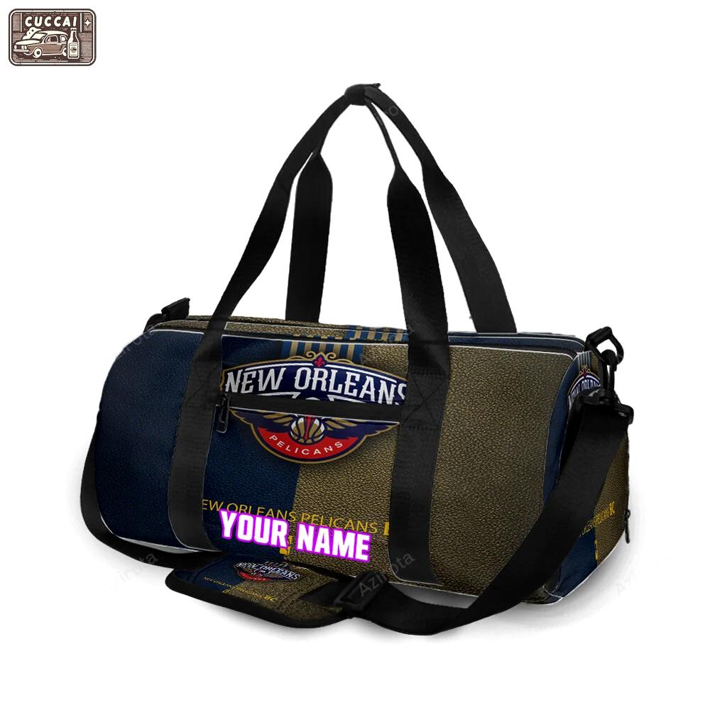 New orleans pelicans emblem v10 personalized name travel bag gym bag 507 Travel Bag