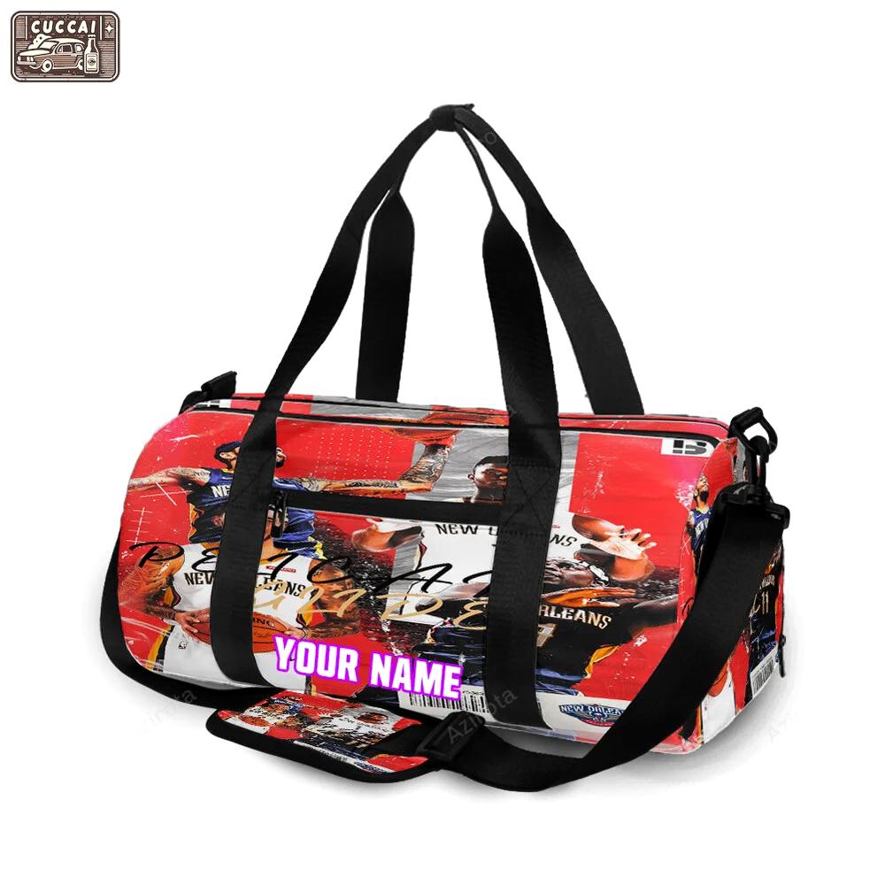 New orleans pelicans players v14 personalized name travel bag gym bag 1179 Travel Bag
