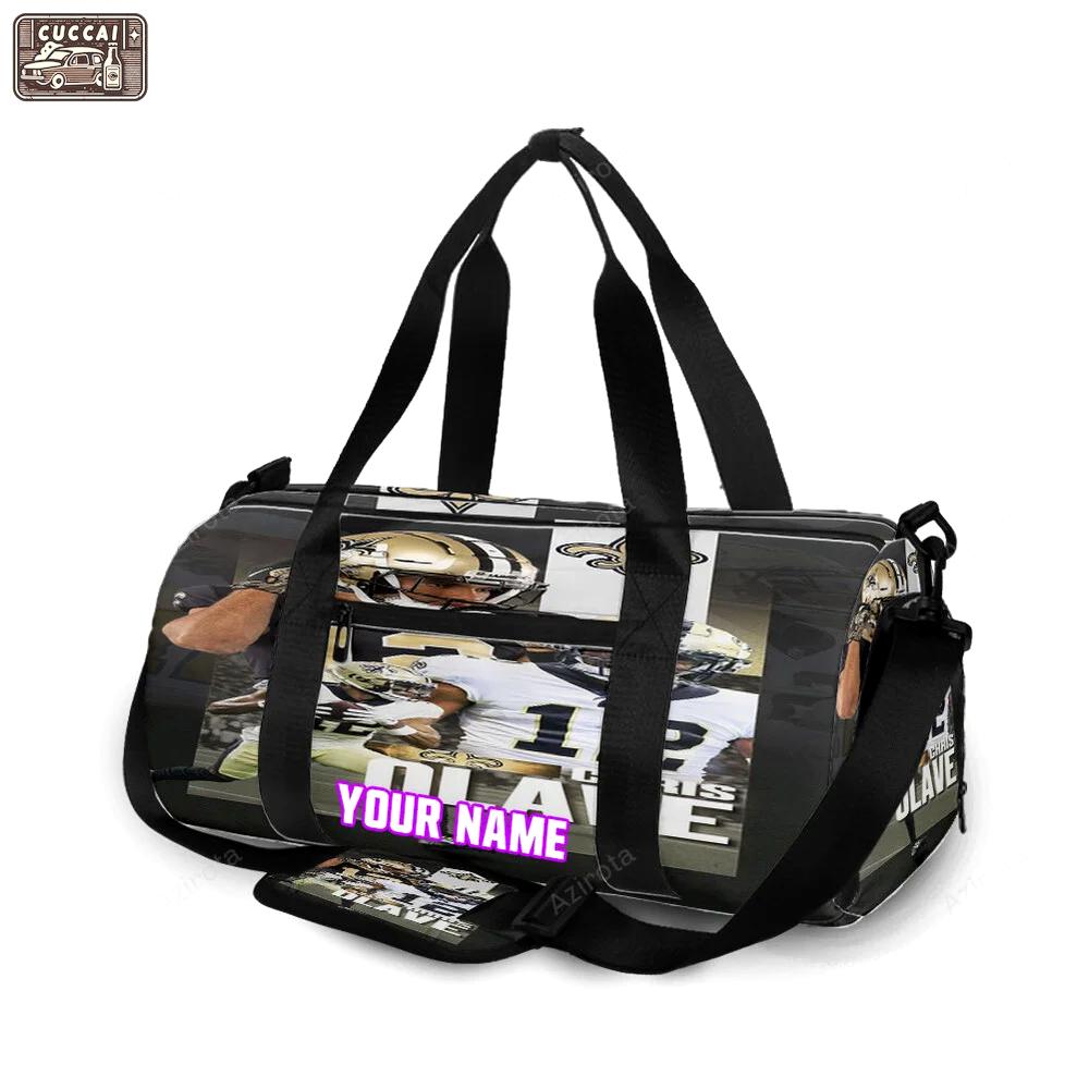 New orleans saints chris olave1 personalized name travel bag gym bag 815 Travel Bag