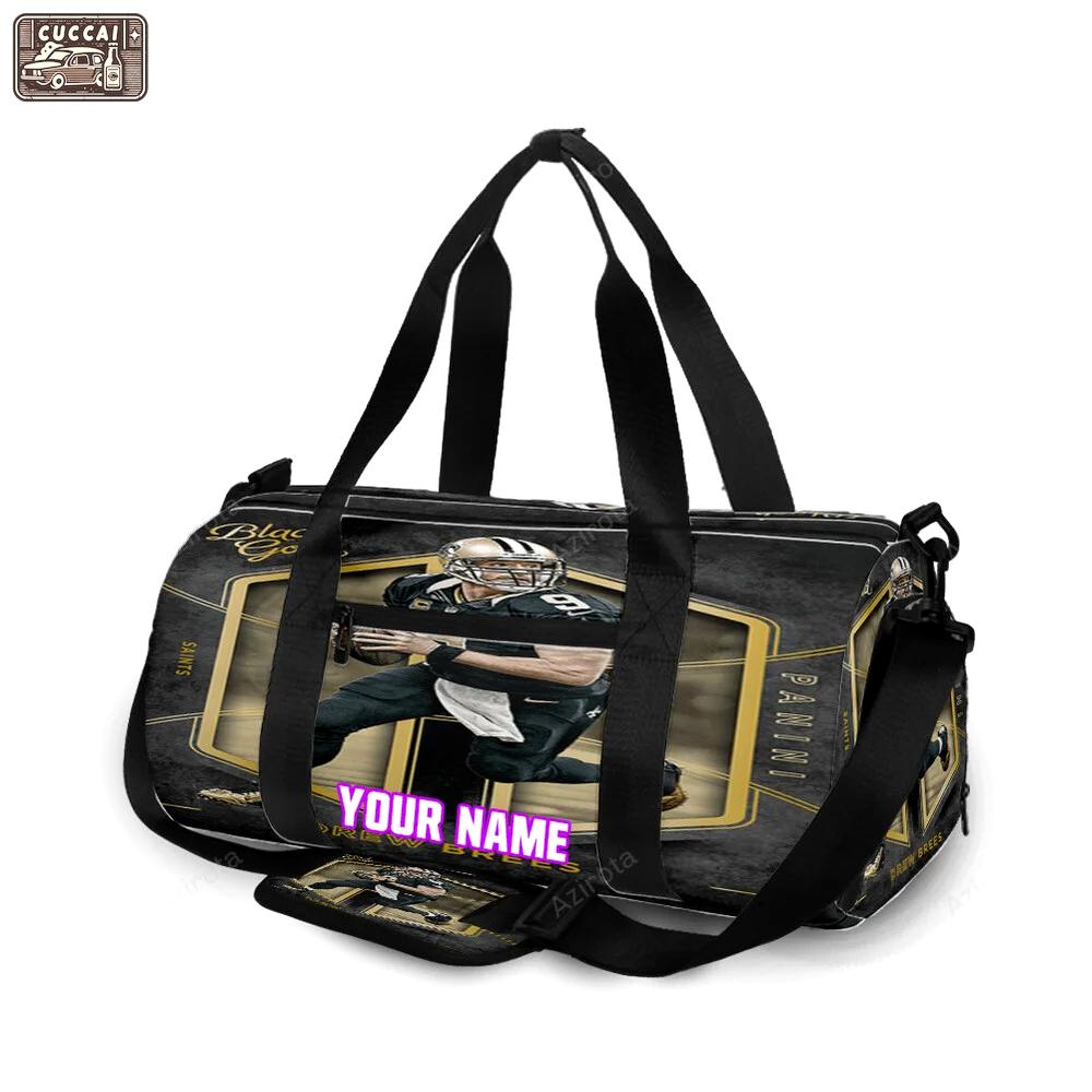 New orleans saints drew brees2 personalized name travel bag gym bag 1567 Travel Bag