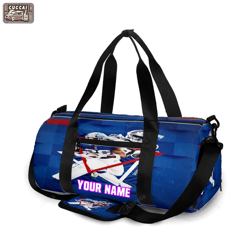 New york giants saquon barkley8 personalized name travel bag gym bag 778 Travel Bag