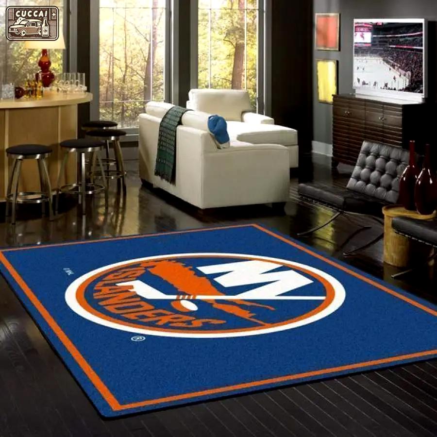 New york islanders nhl nice gift home decor rectangle living room rug Rectangle Rug