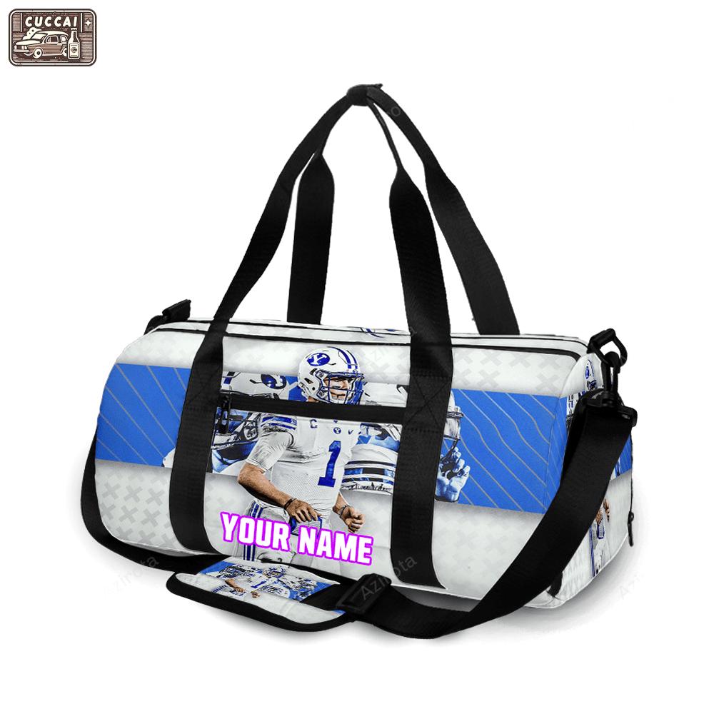 New york jets 02 zach wilson v53 personalized name travel bag gym bag 1078 Travel Bag