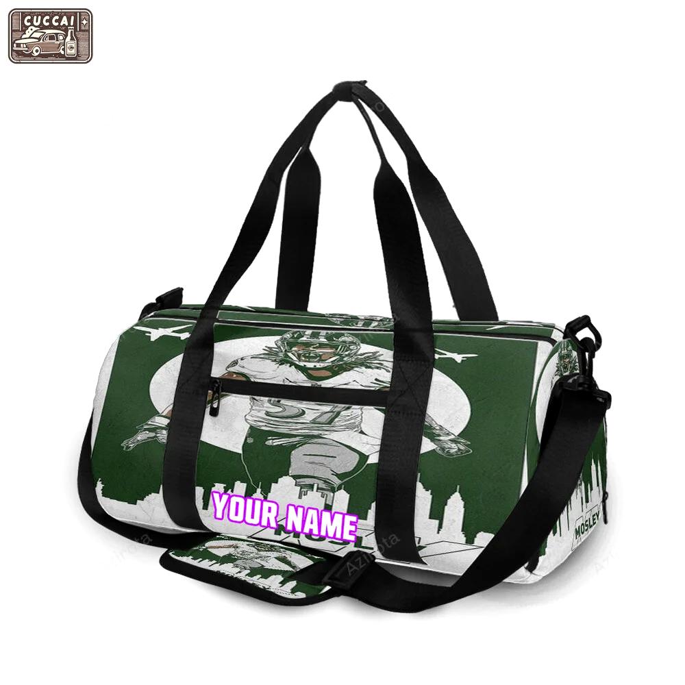 New york jets cj mosley2 personalized name travel bag gym bag 648 Travel Bag