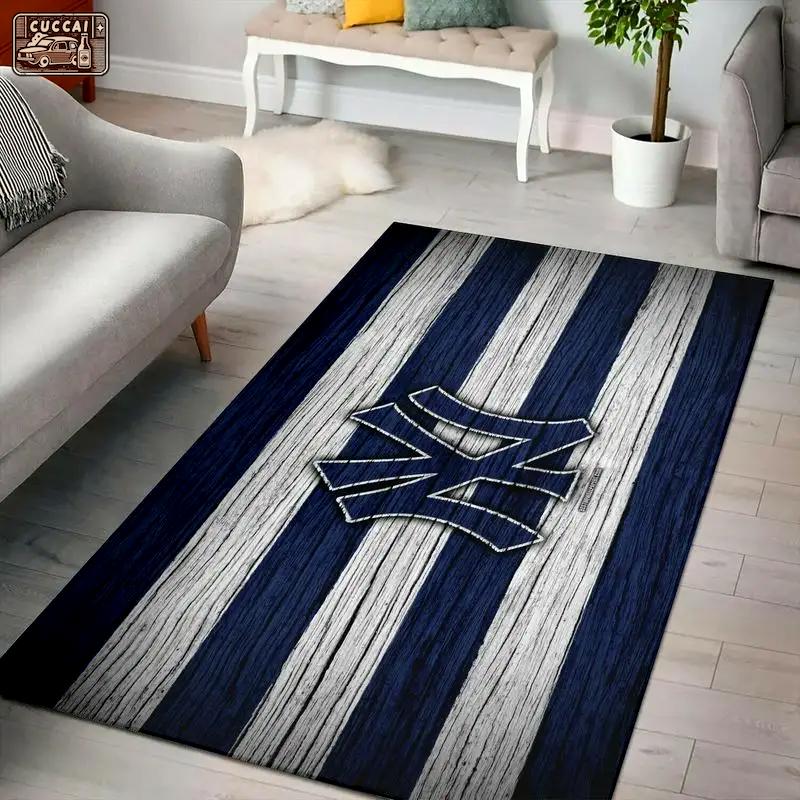 New york yankees mlb baseball area rug baseball rug regtangle carpet floor decor home decor 17 Rectangle Rug