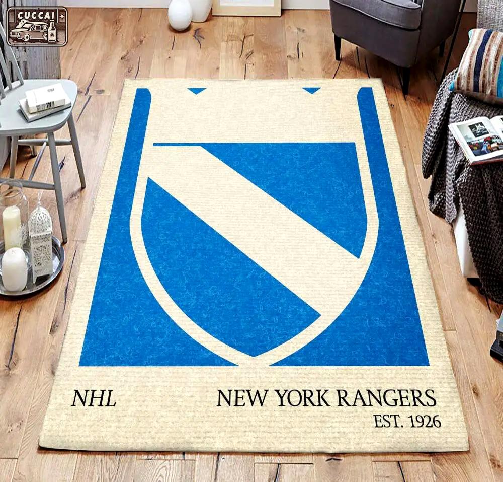 New yorkk rangers ver14 nhl area rug bedroom rug home us decor Rectangle Rug