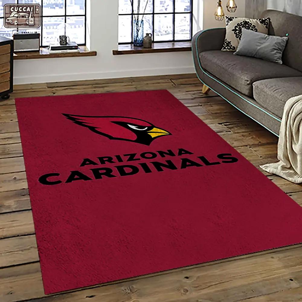 Nfl arizona cardinals football team logo sport carpet rectangle area rug for living room ac81 Rectangle Rug