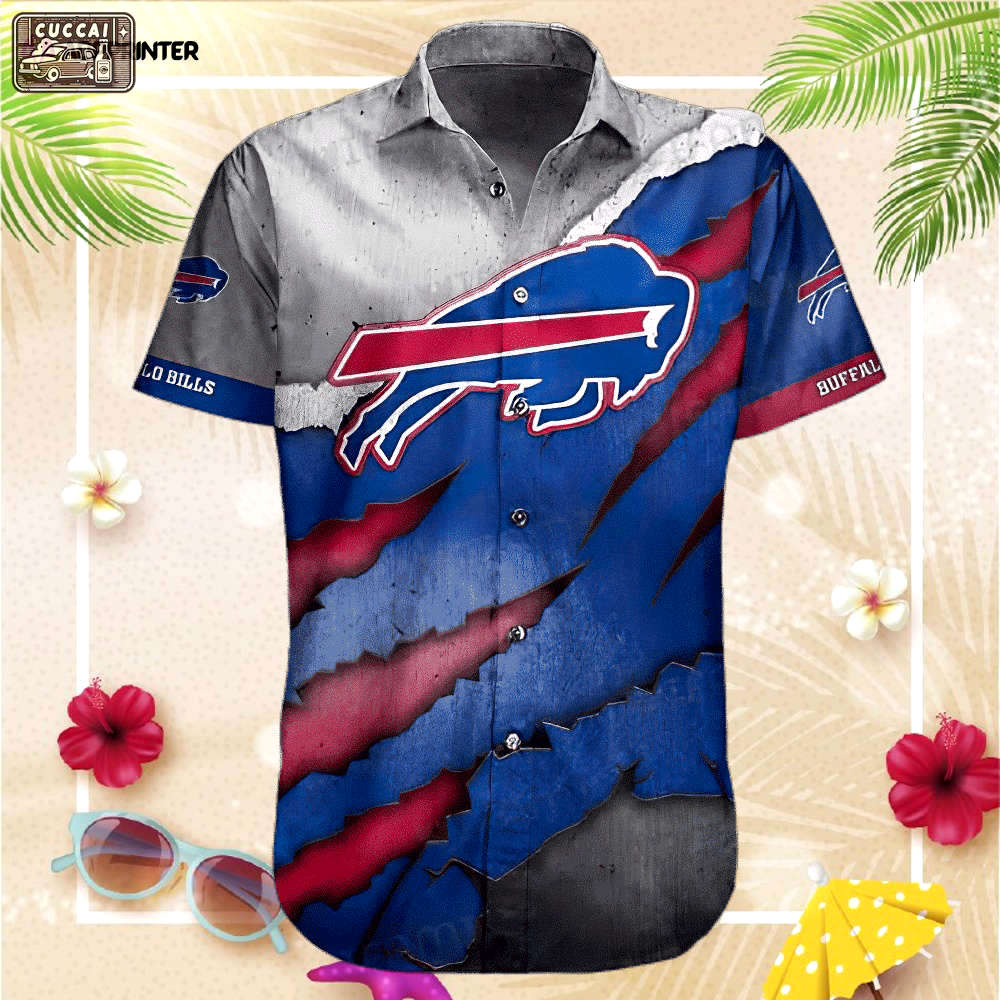 Nfl buffalo bills hawaiian shirt shorts summer Hawaii Shirt