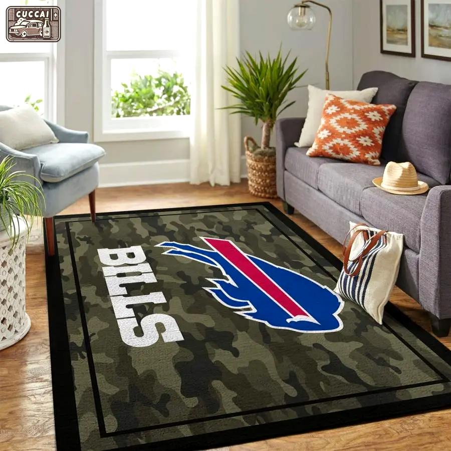 Nfl buffalo bills living room rug home decor football floor decor rcdd81f10046 Rectangle Rug