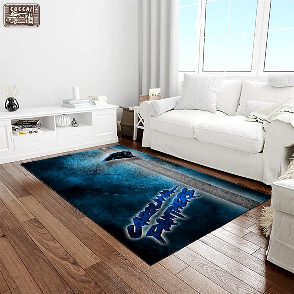 Nfl carolina panthers football team logo rectangle area rug cp03 Rectangle Rug