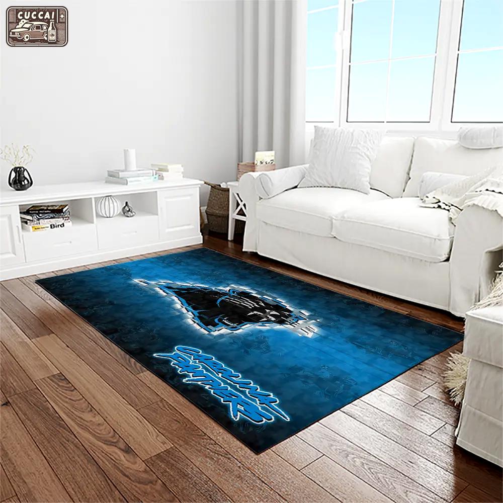 Nfl carolina panthers football team logo rectangle area rug cp11 Rectangle Rug