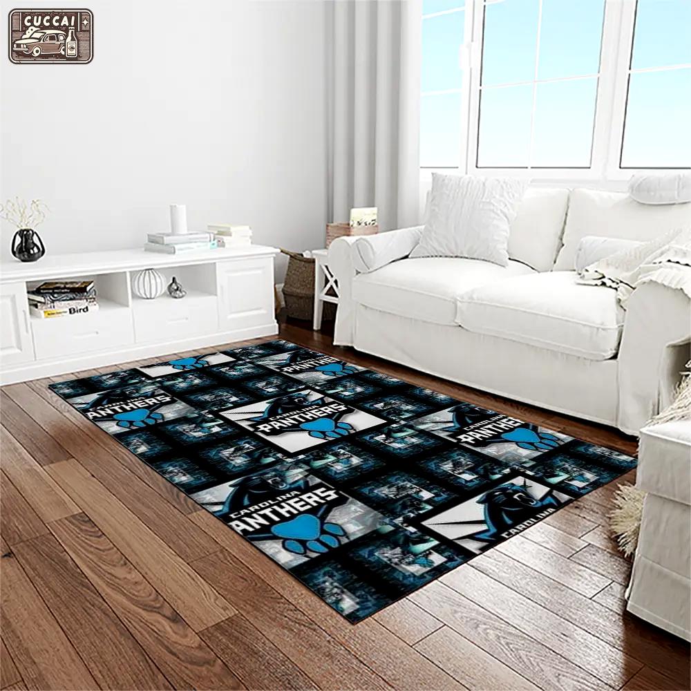 Nfl carolina panthers football team logo rectangle area rug cp19 Rectangle Rug
