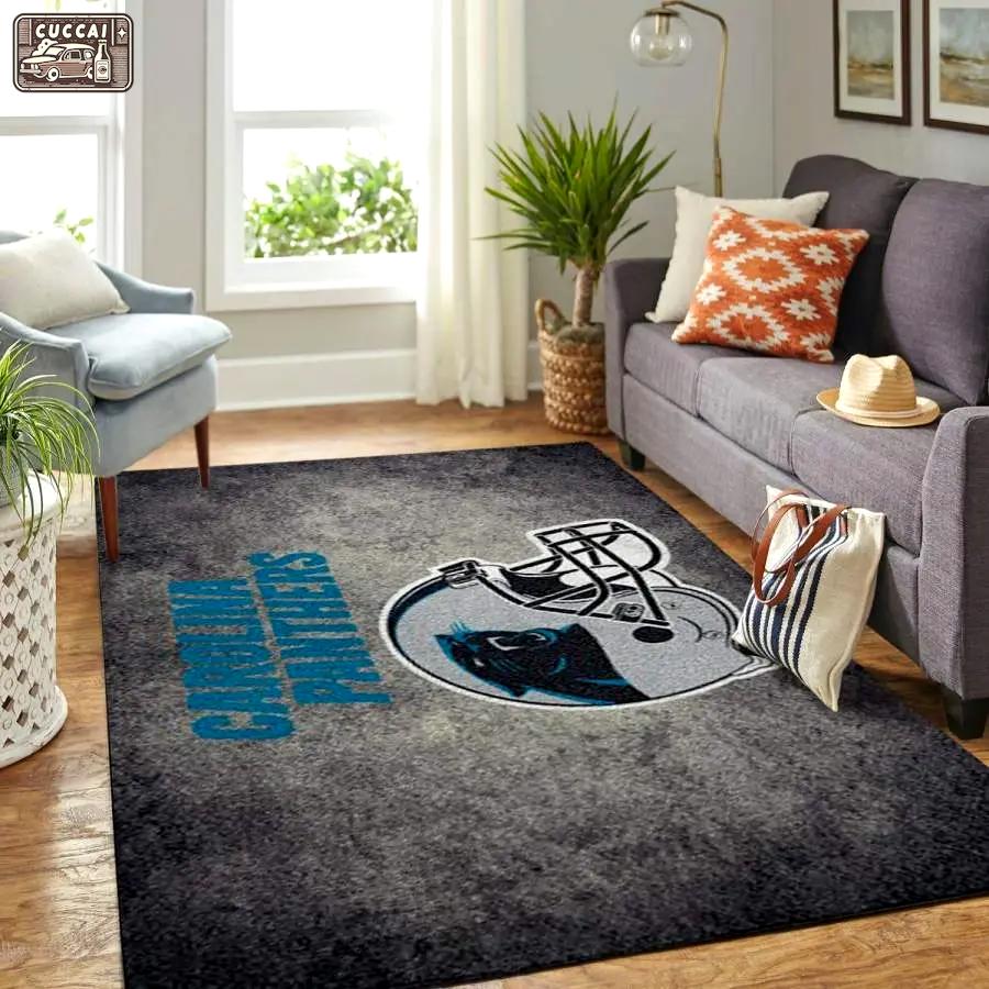Nfl carolina panthers rug home decor team logo carpet rug living room f102135 Rectangle Rug