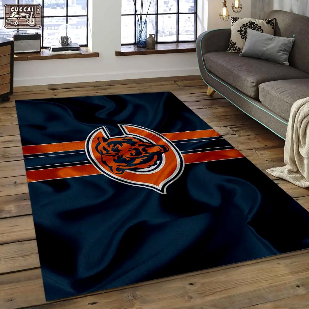 Nfl chicago bears football team logo rectangle area rug cgb07 Rectangle Rug