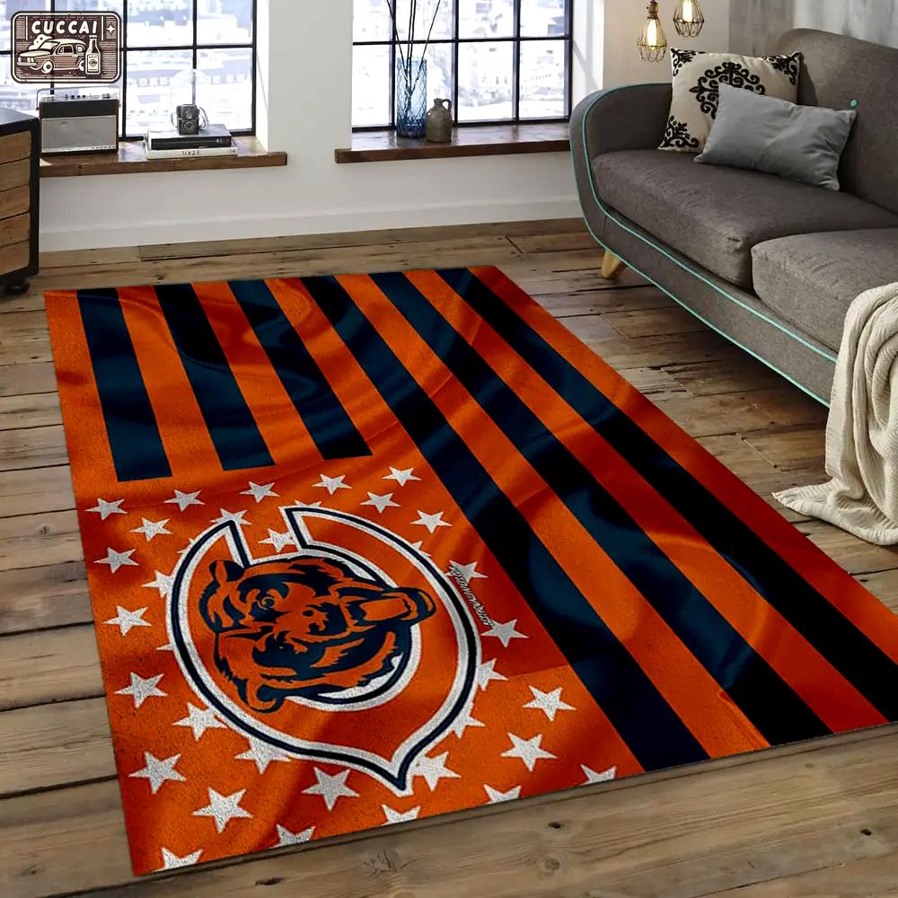Nfl chicago bears football team logo rectangle area rug cgb33 Rectangle Rug