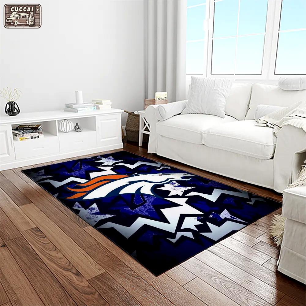 Nfl denver broncos football team logo rectangle area rug db36 Rectangle Rug