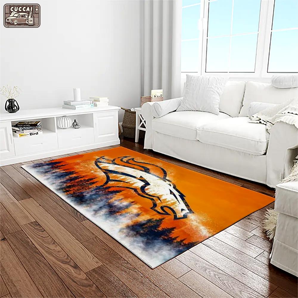 Nfl denver broncos football team logo rectangle area rug db41 Rectangle Rug
